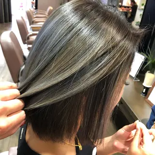 ミディアム カラー pep natsumiのヘアスタイル