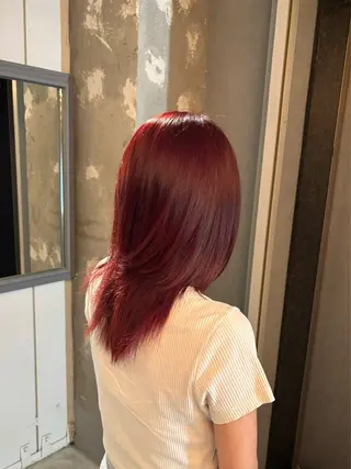 セミロング カラー 関口 玲那のヘアスタイル