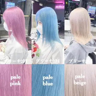 ミディアム カラー ヘアアレンジ TAKUMAブリーチ /切りっぱなし🪽のヘアスタイル