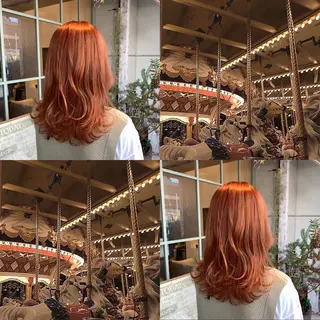セミロング カラー 【完全個室】髪質改善 暖色カラー/山崎唯奈のヘアスタイル