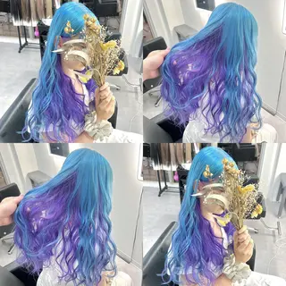ロング カラー ブリーチ&エクステ 🥀ケアカラー特化のヘアスタイル