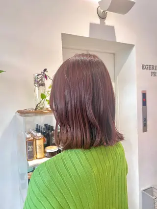 ミディアム カラー 🌷ショートレイヤー ヘッドスパ🌷鈴木のヘアスタイル
