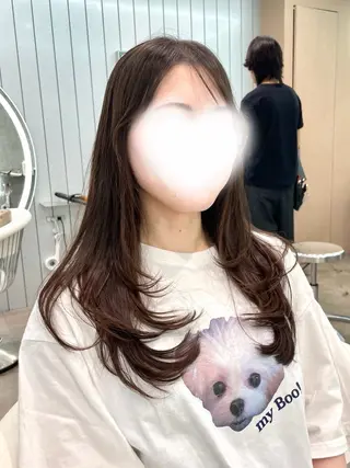 ロング 大宮🤍縮毛矯正 レイヤー🪽なるのヘアスタイル