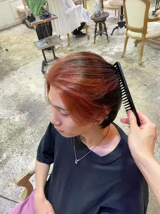 ショート 美髪矯正 透明感 カラー⭐️ユウキのヘアスタイル
