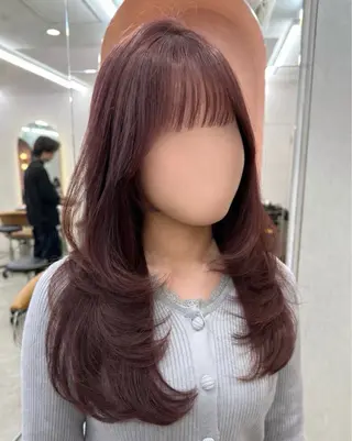ロング レイヤー🇰🇷 韓国ヘア💕トモミのヘアスタイル