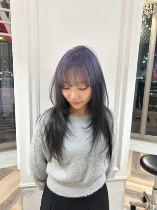 ロング カラー 野田阪神/レイヤー/ ハイライト/yuuのヘアスタイル