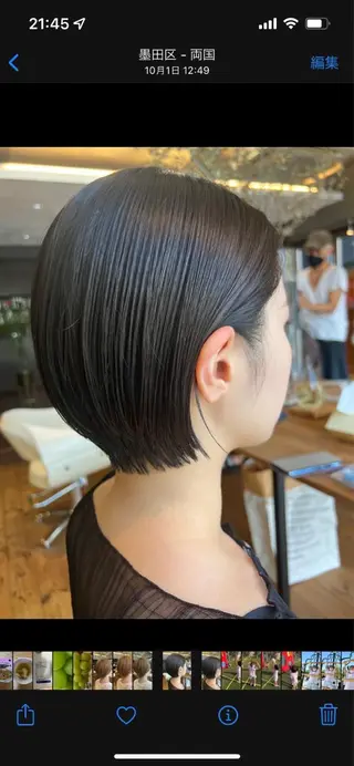 ショート 両国駅徒歩1分⭐️ アイロン仕上げのヘアスタイル