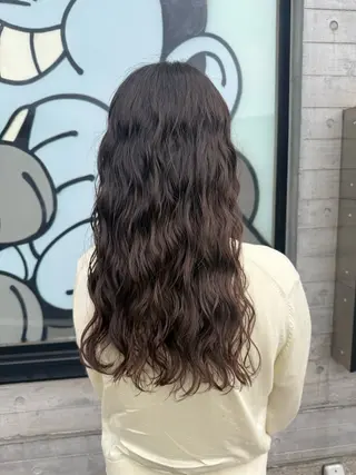 セミロング デジタルパーマ/ ウェーブパーマ/神野のヘアスタイル
