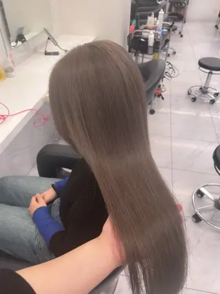 ロング カラー パーマ ヘアアレンジ メンズ キッズ ブリーチなしカラー/ ブラウン/レイヤーのヘアスタイル
