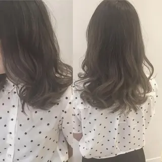 ミディアム セミロング ロング カラー パーマ ハイトーン×髪質改善 KENTAのヘアスタイル