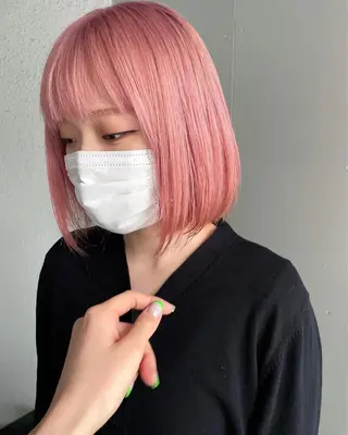 ミディアム カラー パーマ ヘアアレンジ メンズ ハイトーン/レイヤー 🌸さくらのヘアスタイル