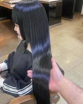 ロング カラー パーマ ヘアアレンジ 烏山 達也のヘアスタイル