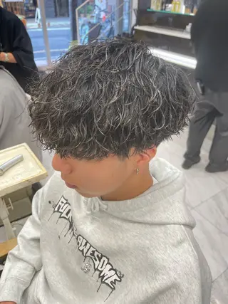 ショート パーマ メンズ 🌻メンズカット 落合諒🌻のヘアスタイル