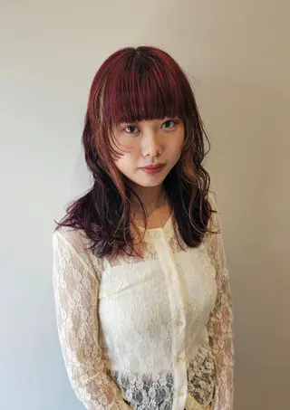 ミディアム パーマ OMA　 カタギシのヘアスタイル