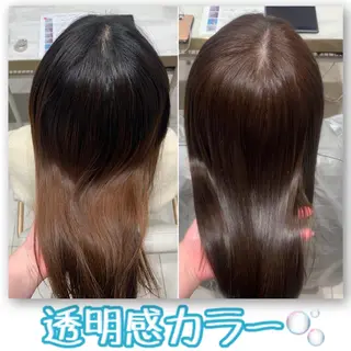 セミロング カラー ヘアアレンジ 内田 志乃のヘアスタイル