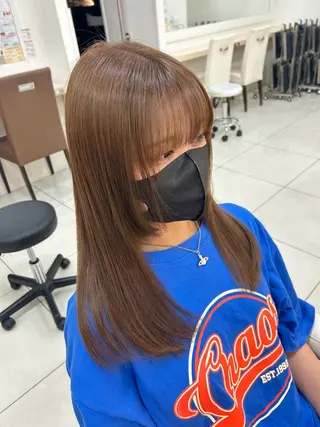 セミロング カラー 髪質改善/艶カラー/ メンズパーマ/鈴木のヘアスタイル