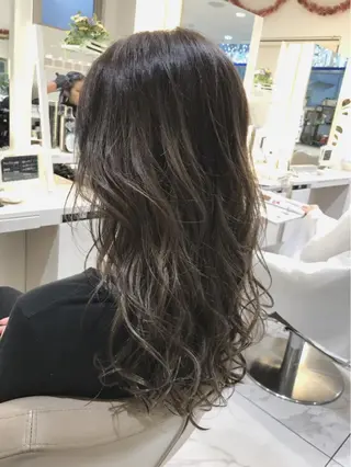 セミロング カラー 山崎俊輔/髪質改善 /バレイヤージュのヘアスタイル