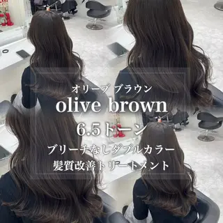 カラー 🤍ブリーチなし ブラウンhimi🤍のヘアスタイル