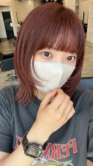ミディアム カラー 🎀暖色カラー/艶 ヘア/Anzu🎀のヘアスタイル