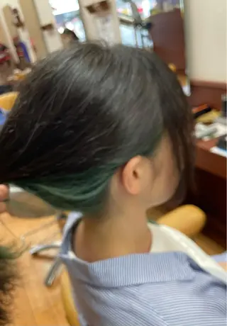 カラー ルキ🌈ブリーチカラ ー&メンズパーマ🦄のヘアスタイル