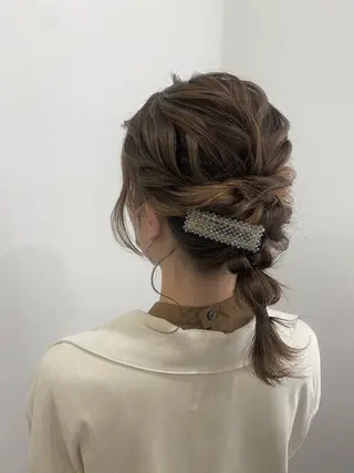 ミディアム ヘアアレンジ Mikazuki オーナーTeradaのマツエク・マツパデザイン