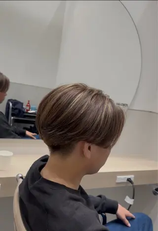 ショート メンズ フェザー/韓国ヘア/ メンズパーマ〜悠輔〜のヘアスタイル