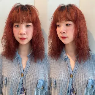 ミディアム カラー パーマ mai / linoah˚✧のヘアスタイル