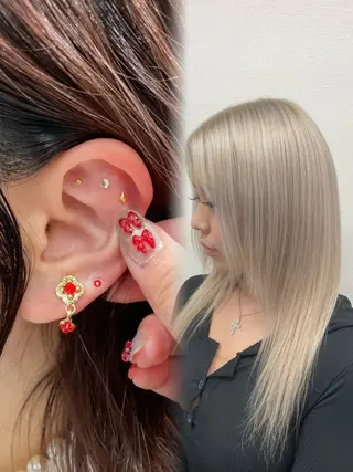 ミディアム ブリーチカラー KONNOのヘアスタイル