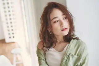 セミロング 【髪質改善】 梅田　聡のヘアスタイル