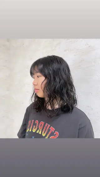 ミディアム パーマ picasso yume/ボブカットのヘアスタイル