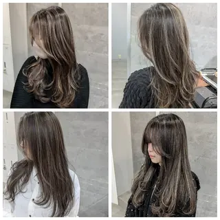 セミロング ミルクティー特化 🌈島内　琢真🌈のヘアスタイル