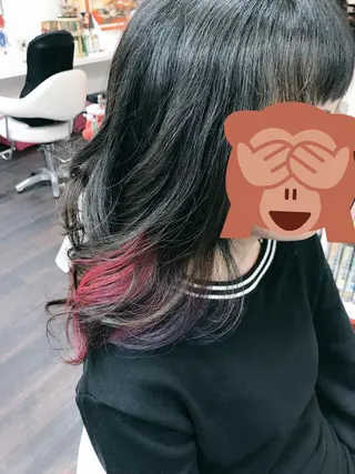 セミロング カラー 岩谷/ブリーチ 🪽透明感カラーのヘアスタイル