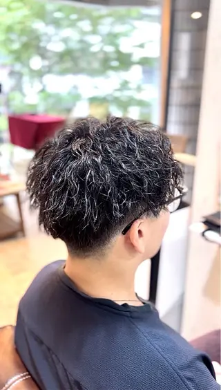 ショート パーマ メンズ 💥桜木町メンズ専門 💥ルキのヘアスタイル