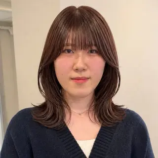 ミディアム カラー SAKI 新宿のヘアスタイル