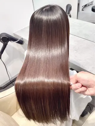 ロング 美髪改善ストレート/ 植村友哉のヘアスタイル