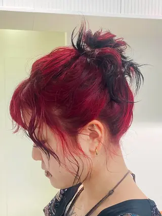 セミロング カラー ヘアアレンジ 🦠デザインカラー/ 魚瀬あおい🦠のヘアスタイル