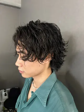 パーマ メンズ カズキ🌼曲がる 縮毛矯正のヘアスタイル