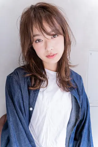 ミディアム カラー パーマ Chlom🌿Top Stylist沖田のヘアスタイル