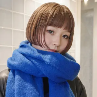 ショート カラー ボブ特化美容師/ ボブパーマ/ミツイのヘアスタイル