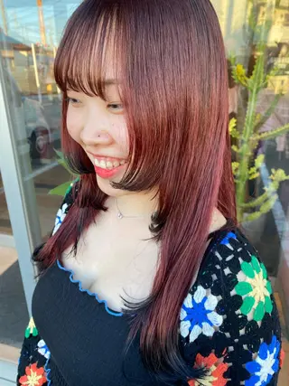 ロング カラー ヘアアレンジ 似合わせレイヤー/ Wカラー🧸こころのヘアスタイル