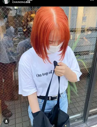ショート カラー 🧡色落ちまで2度綺 麗なカラー🧡ヨシキのヘアスタイル