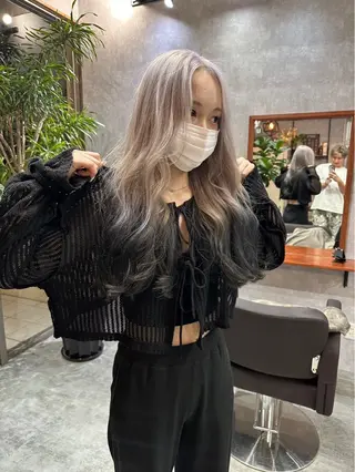ロング カラー シールドヘアー/那覇 /縮毛矯正/ブリーチのヘアスタイル