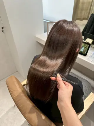 ロング カラー SLASHスラッシュ 古閑ななのヘアスタイル