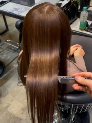 ロング 縮毛矯正・似合わせ タナカ レイヤのヘアスタイル