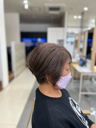 ショート カラー 太白区/白髪ぼかし ハイライト/千葉達人のヘアスタイル