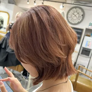 ショート カラー 顔まわりカット/ボブ /🧁とーこ🧁のヘアスタイル