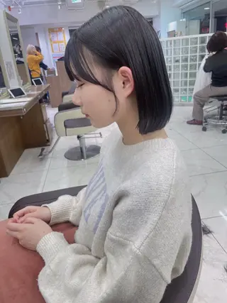 ミディアム カラー 店長福島成美/髪質 改善縮毛矯正/カラーのヘアスタイル