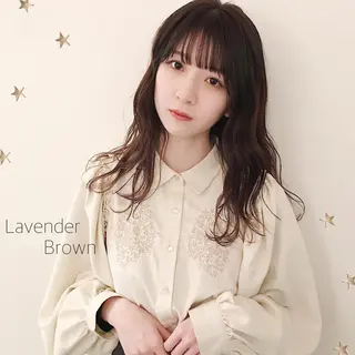 セミロング カラー 市川 千夏のヘアスタイル