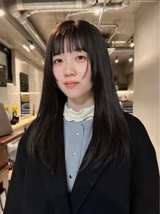 ロング 前野 日奈のヘアスタイル