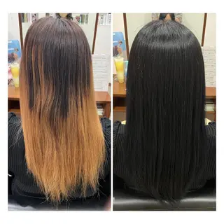 ロング カラー 山田 梓のヘアスタイル